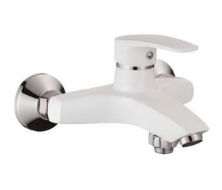 Смеситель для ванны Shevanik S5002F белый/хром